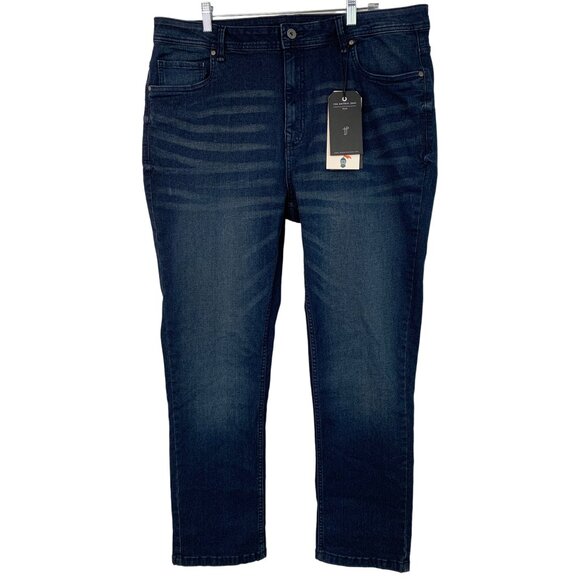 The Perfect Jean NYC Slim Thick 40X30 Knight-DK Blue Mens Denim Comfort 7808 - Picture 1 of 8